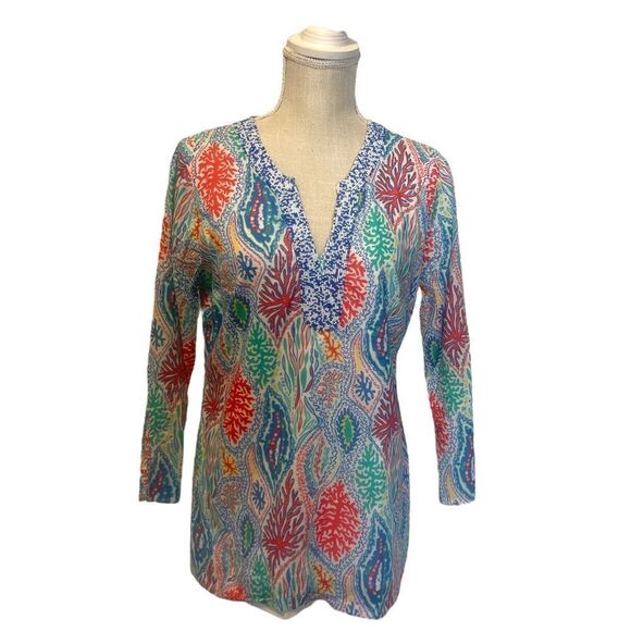 Lilly Pulitzer: Courtney Tunic in "Let Minnow" - Picture 4 of 15